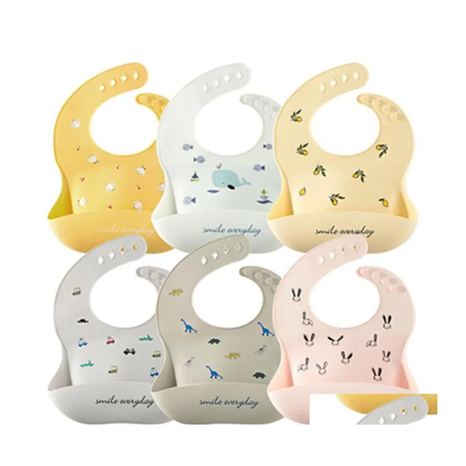 Other Housekeeping Organization Baby Bib Adjustable Animal Picture Waterproof Saliva Drip Bibs Soft Edible Silesaliva Towel Drop W Otwts