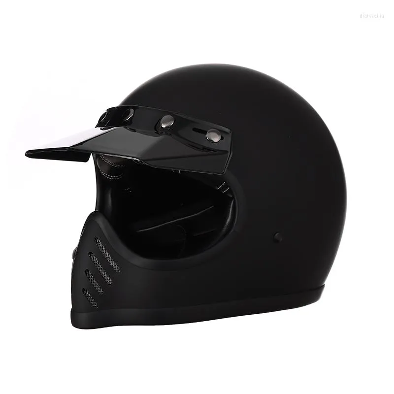 Motorcykelhj￤lmar Fashion Off Road Scorpion Hj￤lm Cafe Racer Retro Motorcykel Rider Full Face Casque Motocross Racing Casco