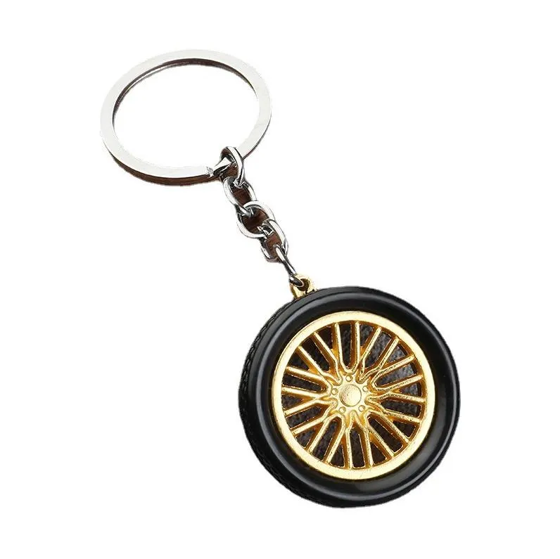 PVC Auto Wheel Hub KeyChain Rim Alloy Car Wheels Söt nyckelkedja