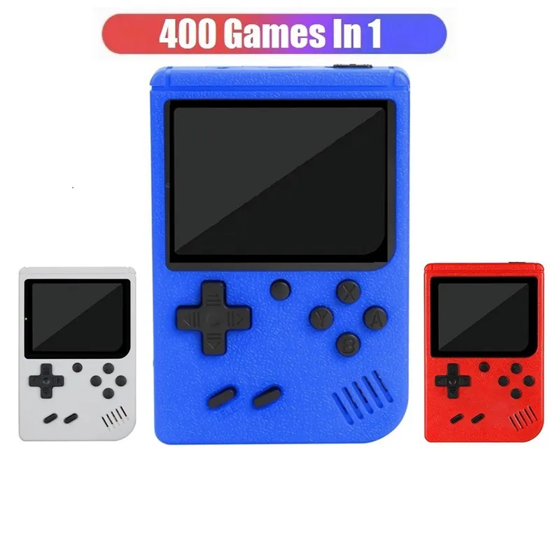 Mini Handheld Game Console Nostalgic host 400 in 1 Retro Video Portable Game Player 8 Bit Colorful LCD Screen Supports AV Output Two Players For Kids Gift