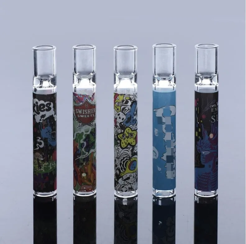 Tobaksgurka Hand Heady Glass Pipes Pyrex Cookise Spoon Bongs Oil Burners Nail Reting Pipe tjock