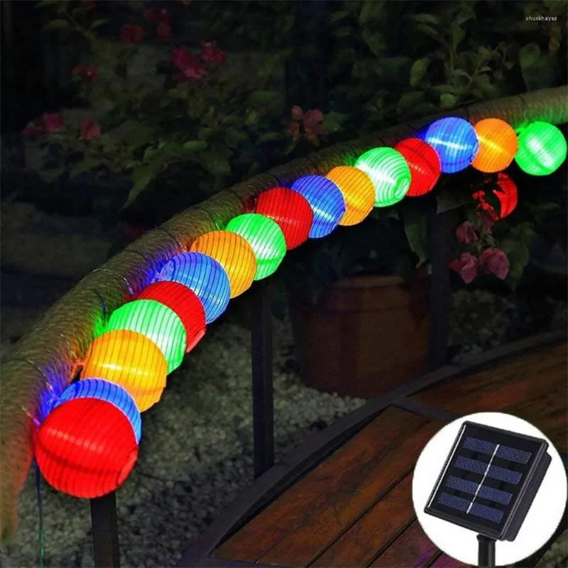 Strings 10/20/30/50 LED Outdoor Garden Lantern Ball String Lights Street Ghirlanda Lampada a globo solare per la decorazione natalizia di nozze