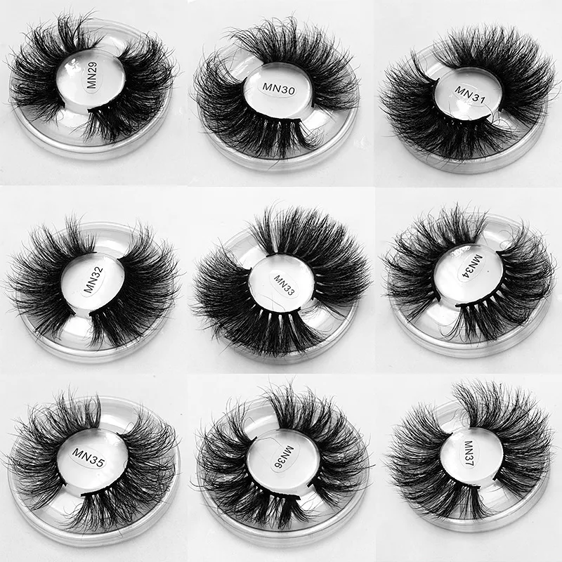 Fluffy Eyelashes 8D 25mm Mink Eyelash 27mm Lengthened Thick False Eyelashes Supply