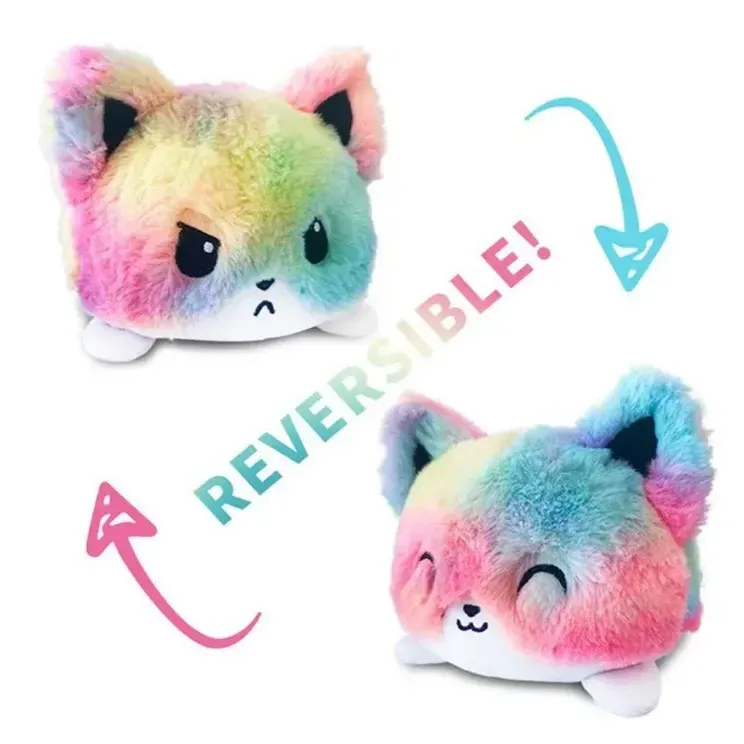 Reversibles Cat Gato Kids Plushie Plüsch Gefüllte Plüschtiere Puppe Doppelgesicht Umwandlung Aktionsspielzeug fy7493 1213