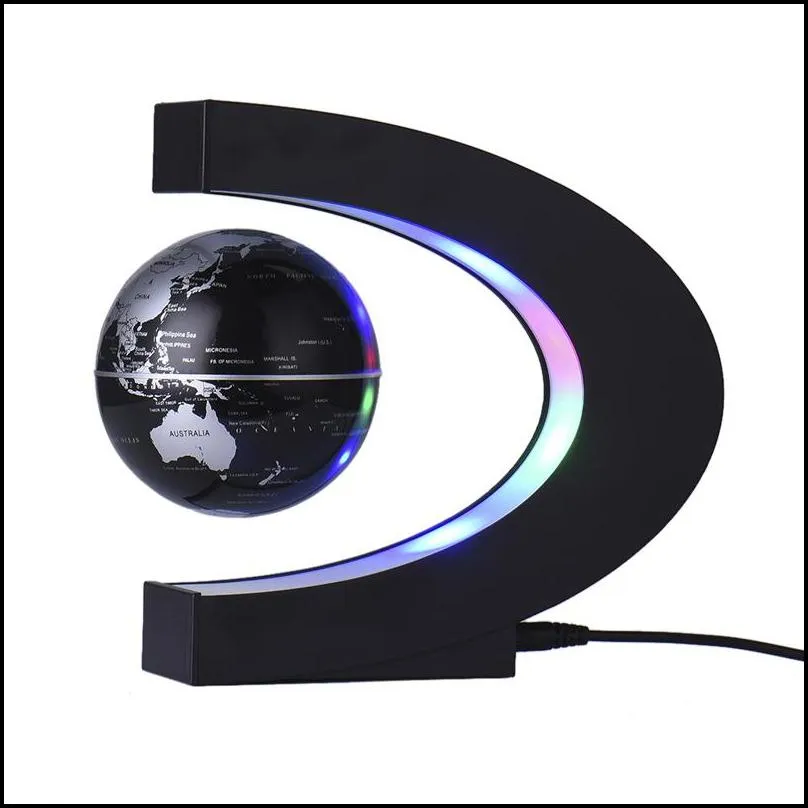 Magnetic Floating Globe Levitation LED World Map C Shape Gadgets Gift For  Men