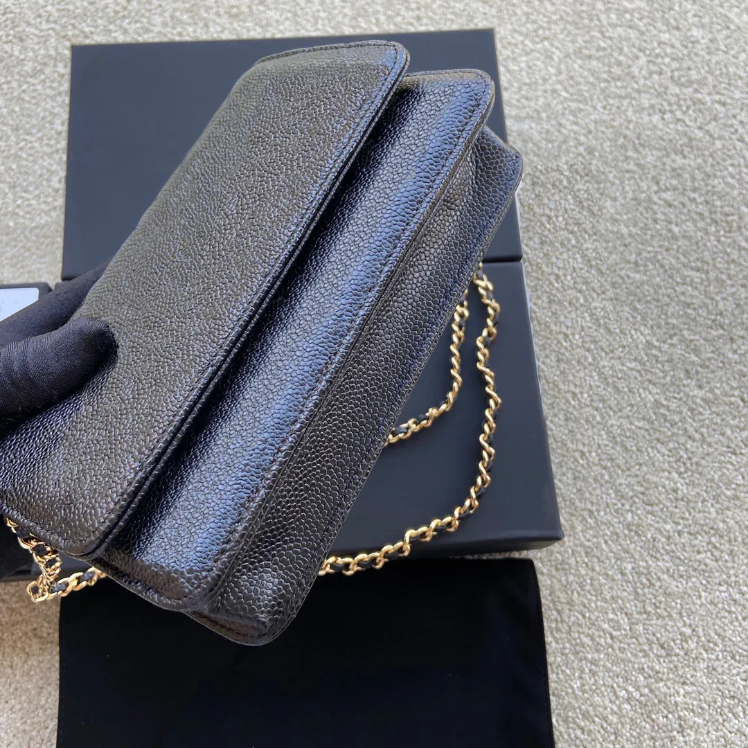10A高品質の財布の販売クラシックファッションアップグレード磁気ハードウェアレディースチェーンウォレットシープスキンラクスリスデザイナーバッグコイン財布カードホルダー