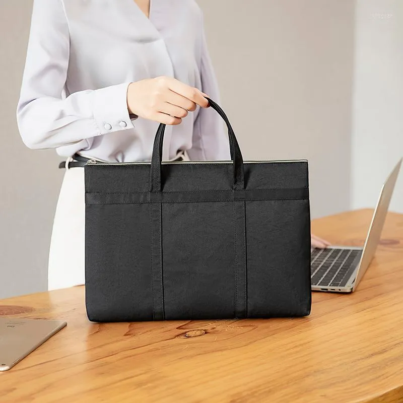 Valigette Borsa ventiquattrore da donna alla moda Borse portadocumenti A4 Borsa da libro femminile da donna Laptop da 14 pollici Ufficio neutro