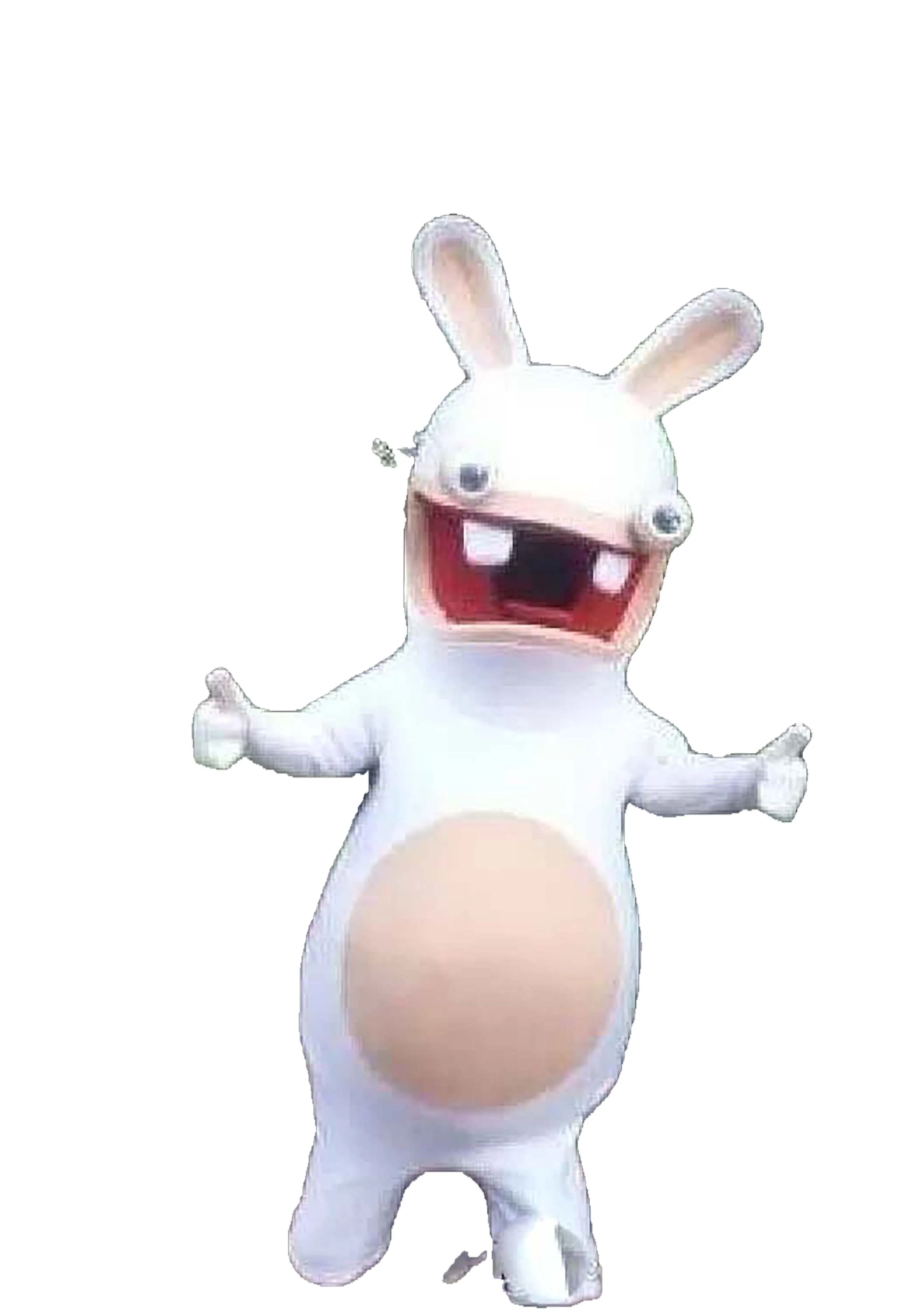 Halloween Rayman Raving Rabbids Mascot Costume Adult Cartoon Character Advertisement Public halloween outdoor decorations