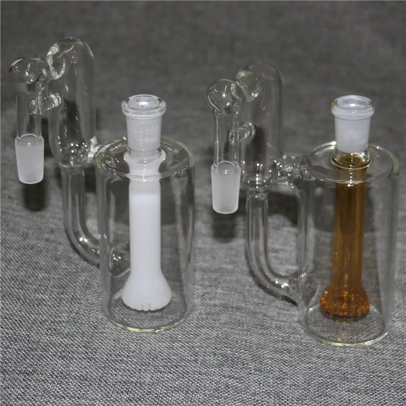 Glass o strukturze plastra miodu Ashcatcher Bong 14 mm rozmiar stawu szklana rura wodna Percolator mini olejnik kwarcowy Banger