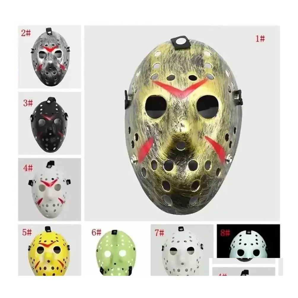 DHNUI Horror Movie Hockey Mask Scary Halloween Costume Cosplay Friday