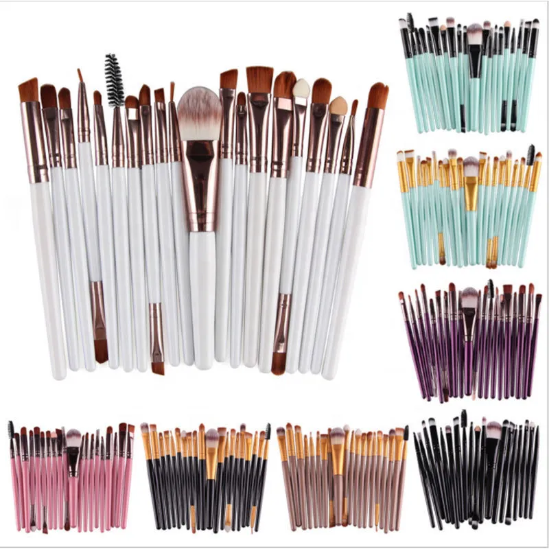 20/pcs makeup brush sets cross-border blush pink beauty makeup brushes