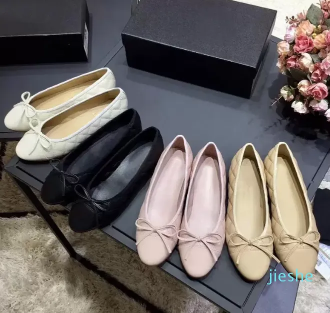 Wholesale Stylish 2022 Sheepskin Ladies Flat Dress Shoes For Women With Bow And Letter Detailing Available In Flat Boat Sizes 34 42 At Only 131.06 DHgate.Com