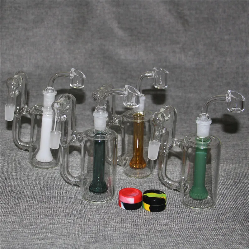 Glass o strukturze plastra miodu Ashcatcher Bong 14 mm rozmiar stawu szklana rura wodna Percolator mini olejnik kwarcowy Banger