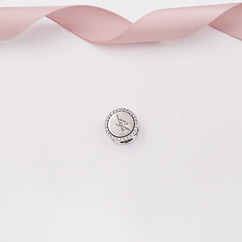 925 Серебряные серебряные бусины Chai Life Charms подходит для европейских ювелирных ювелирных изделий в стиле Pandora Eng792016CZ1 Annajewel