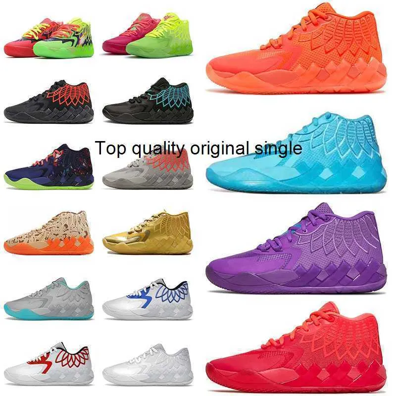 Topp MB.01 Lemelo Ball Basketball Shoes Män Sneakers Queen Buzz City Rock Ridge Red Blast Triple White Galaxy Purple Cat Melos MB 2 Lågsko för barntränare