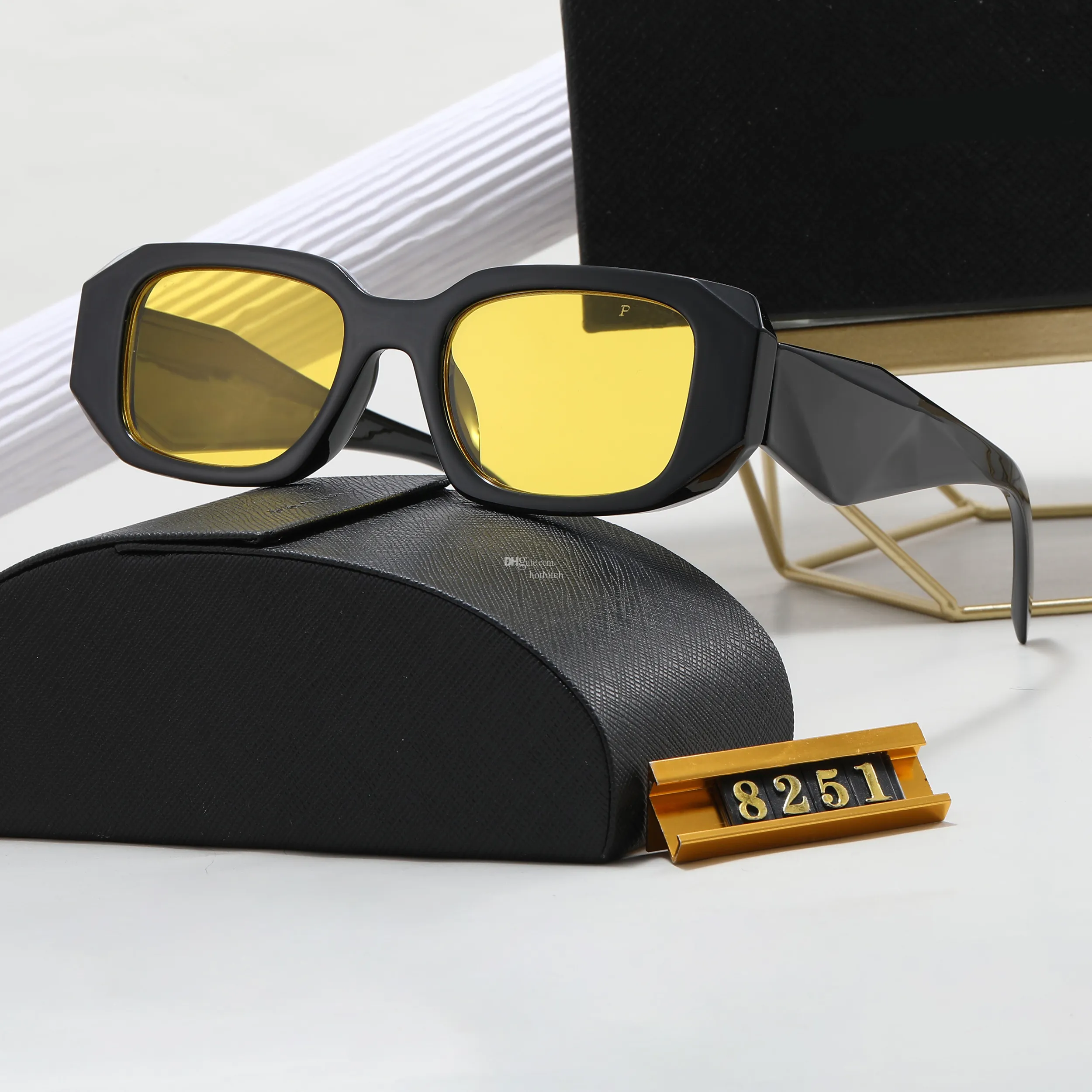 Novos óculos de sol de designer de moda homens homens esportes óculos de óculos combinam de óculos de sol personalidade com caixa