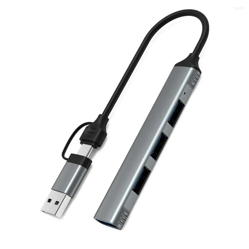 1 Type-Cハブのダブルヘッドドッキングステーションマルチポート携帯電話ラップトップデータ転送USB3.0ケーブルスプリッターアクセサリ