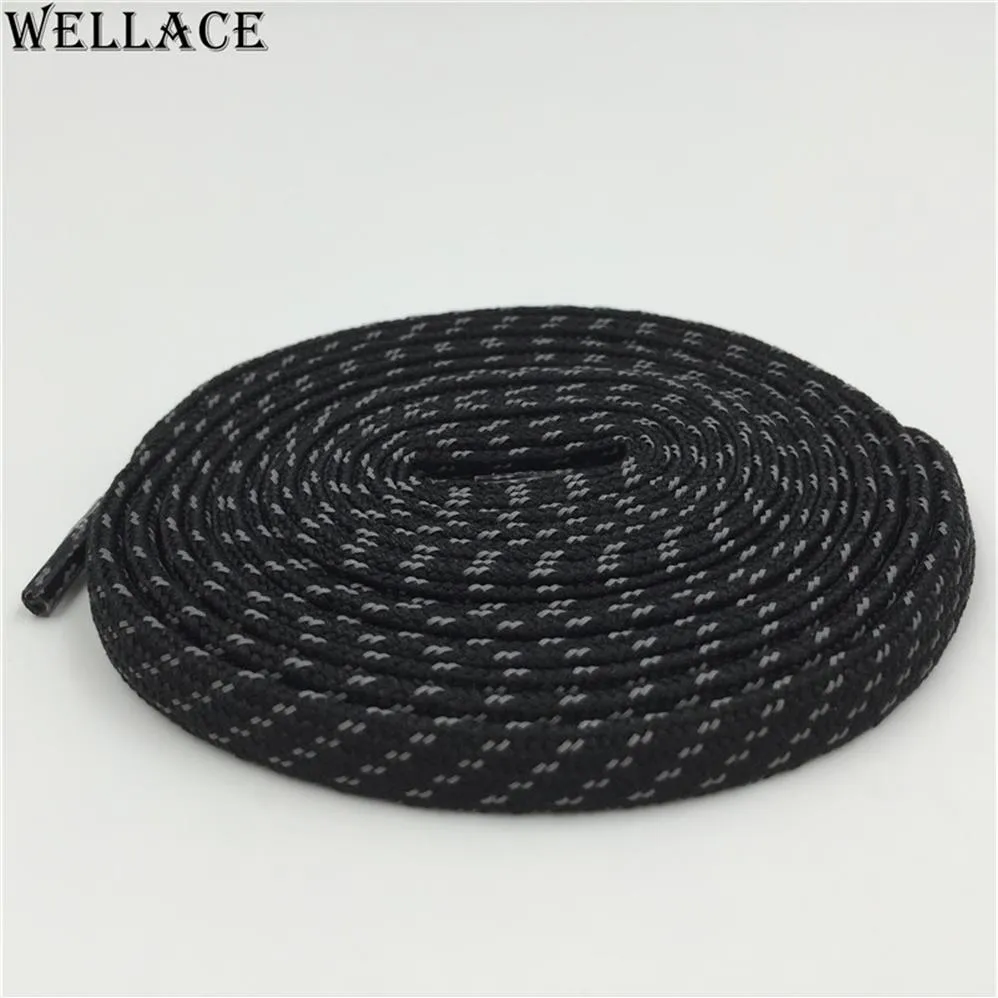 Black reflective store shoe laces