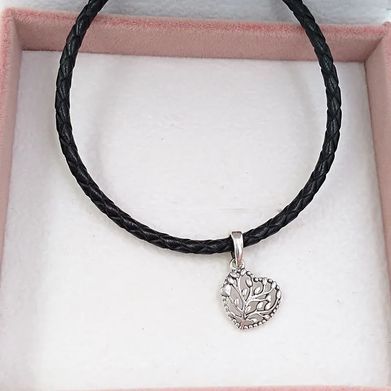 925 Sterling Tribal Jewelry Making Kit kwitnące serca Charms Pandora Srebrne bransoletki Prezenty na Dzień Matki dla żony kobiety Mężczyznę Krzyki Naszyjnik Wisieant Bangła