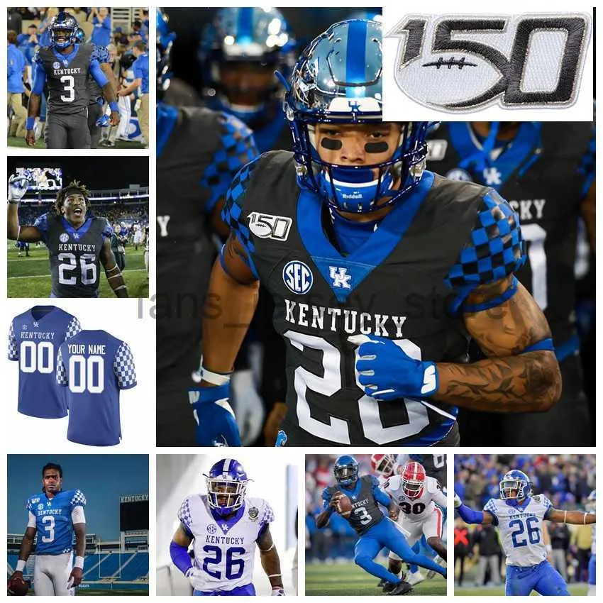 Maglie da football NCAA Kentucky Wildcats College 66 George Blanda 88 Jeff Van Note 89 Allen Dailey Jr. Art Still Josh Ali Custom Ed