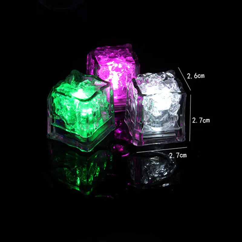 Cubetti Di Ghiaccio Luminosi 12 Pezzi - LED Multicolore Attivati Da Liquido, Per Bevande E Feste - Foto 2
