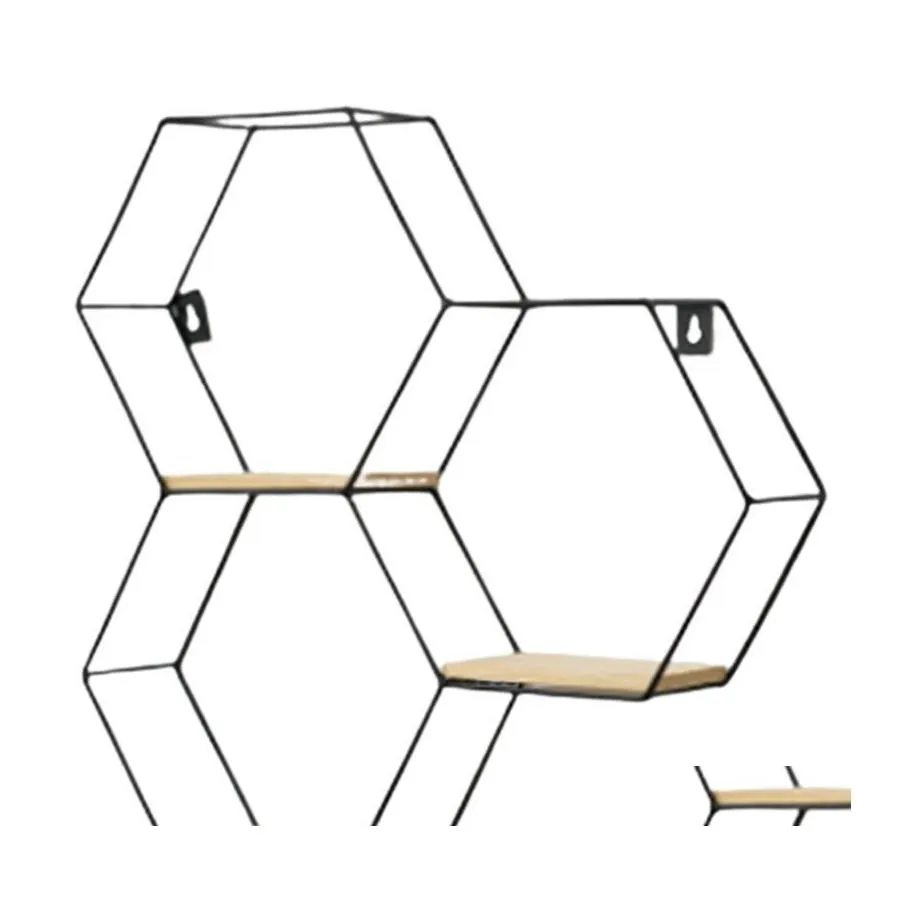 Andra heminredning väggdekoration förvaringsställ vardagsrum hexagonal kombination droppleverans trädgård otmcf