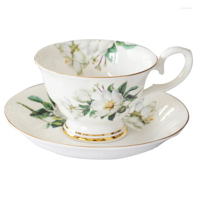 Café Thé Ensembles De Style Européen Britannique Bone Porcelaine Ensemble Costume Tasse En Céramique Après-Midi Noir Créatif