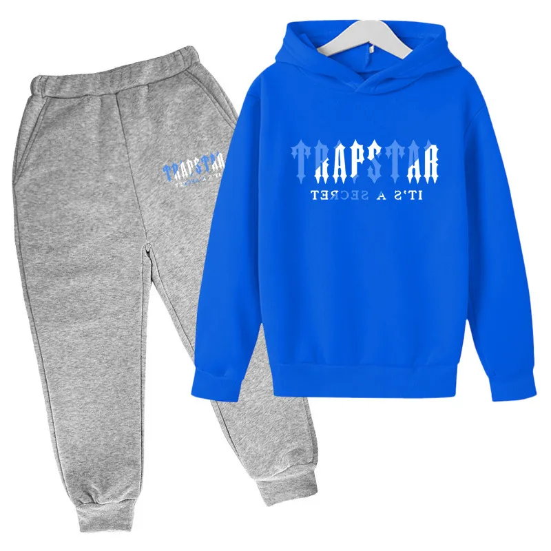 Tuta TRAPSTAR Set di vestiti firmati per bambini Felpa stampata per bambini Multicolori Caldo Set di due pezzi Felpa con cappuccio Cappotto Pantaloni Abbigliamento Fasion Ragazzi E6ha # 19