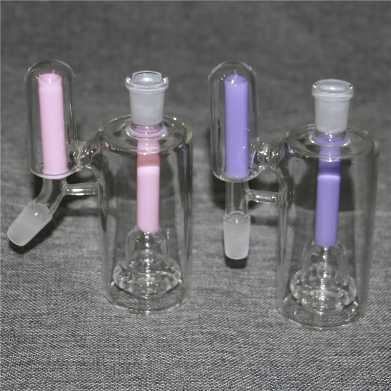 Hookah Glass Bong Water Pipes Honeycomb Filter Ash Catcher 14mm 18mm Mini Bongs Catchers Thick Pyrex Clear Bubbler Ashcatcher 45 grader