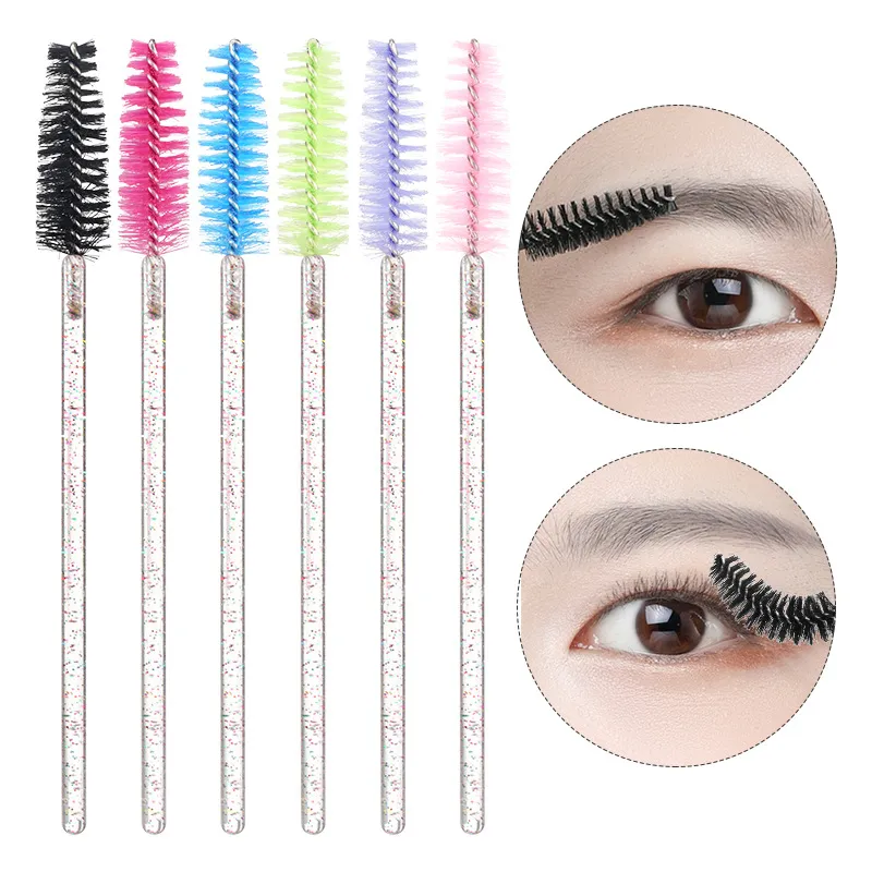 Makeup Tool 50 st/pack Crystal Eyelash Makeup Brush Diamond Handle Mascara Wands Extension Tools