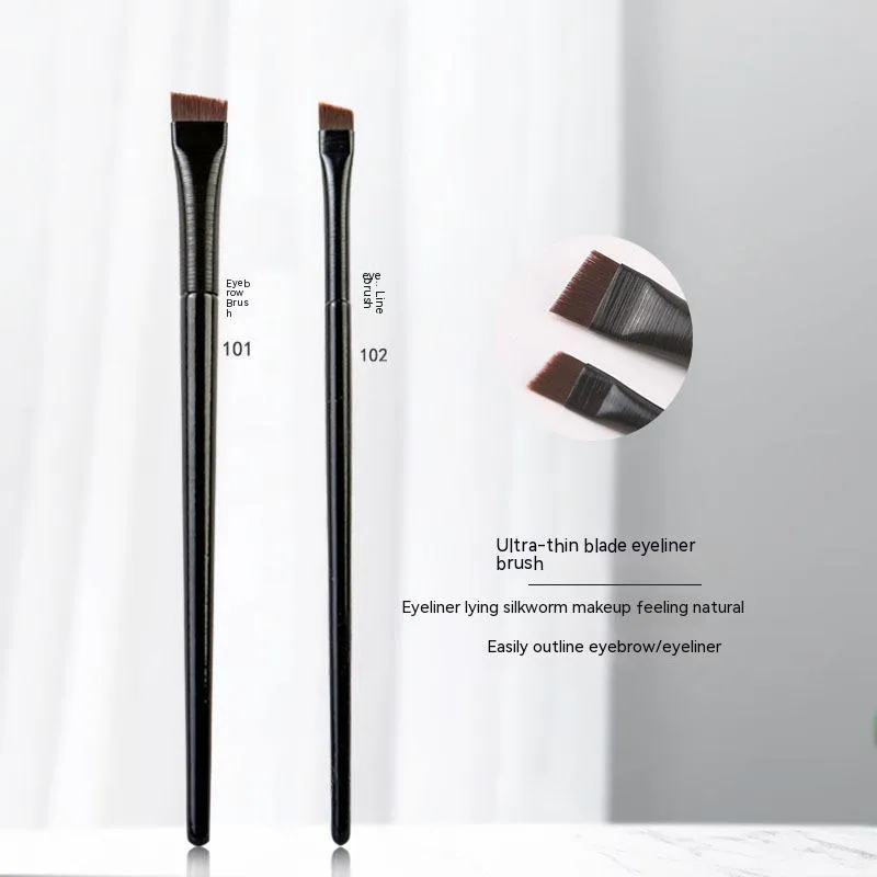 Nya 2st/set Brow Contour Brush Eyebrow Eyeliner Portable Small Angled Eyebrow Liner Borsts Women Makeup Cosmetic Tools