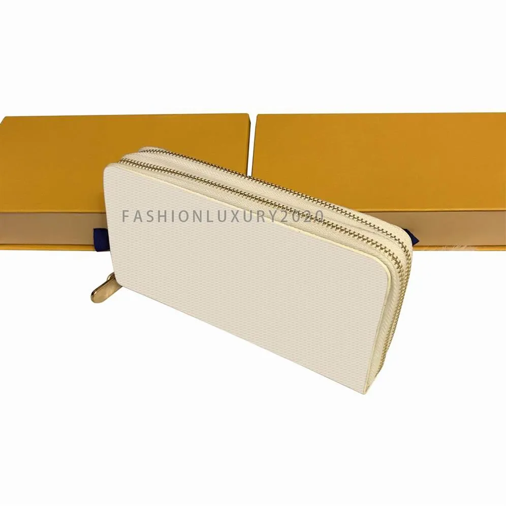 Whole Fashion Men Women Zip Purse Card Holders Wallet Leather Long Style Coin Pocket With box3299