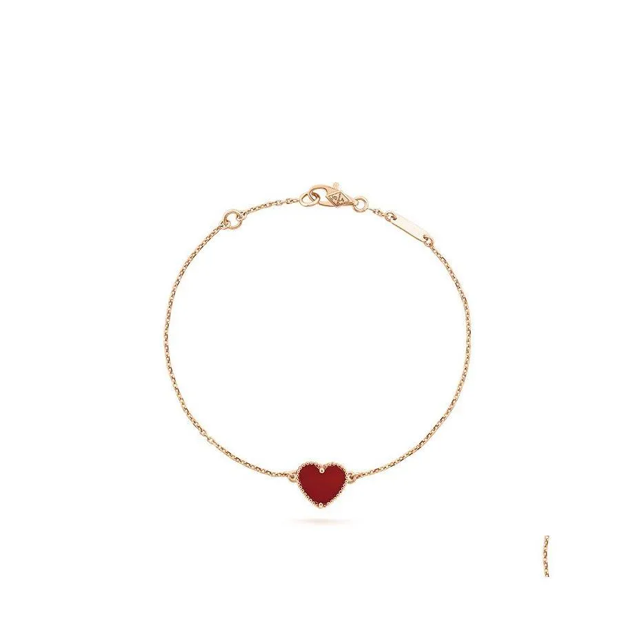 Urok bransolety Lucky Clover Heart Bransoletka marka Letterv Cleef Tennis Chain Mens Designer Biżuter