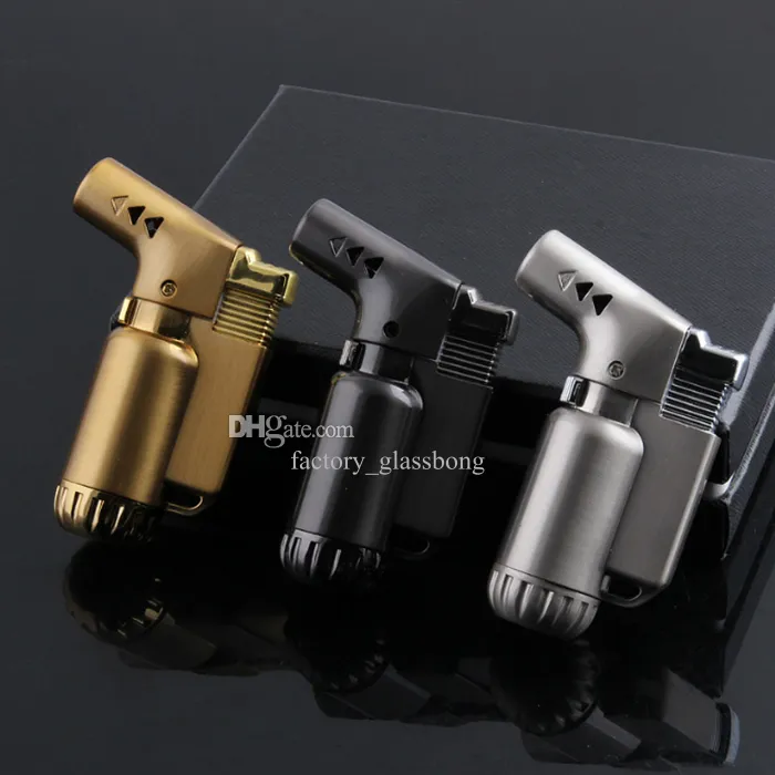 New Mini Butane Jet Torch Lighter Kitchen BBQ 4 Style Cigarette Windproof Random Color Refillable Flames Metal Fire Lgnition Burner Cooking Torch Lighters