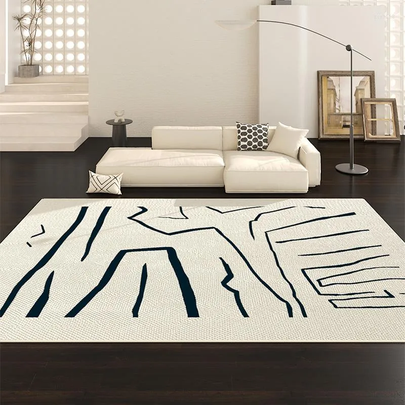 Carpetes Live Room Carpet Decoração moderna minimalismo Design de arte macia e confortável tapete de luxo anti -cafeteira tapete de mesa de café de luxo