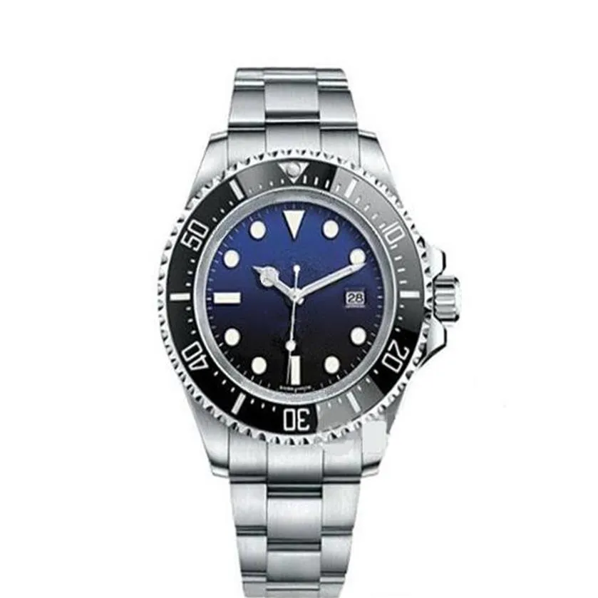 Dostawca fabryki luksusowa ceramiczna ramka ze stali nierdzewnej D-niebieski Seadweller 1166660 44 mm Automatyczne mechaniczne męskie zegarek WAT285C