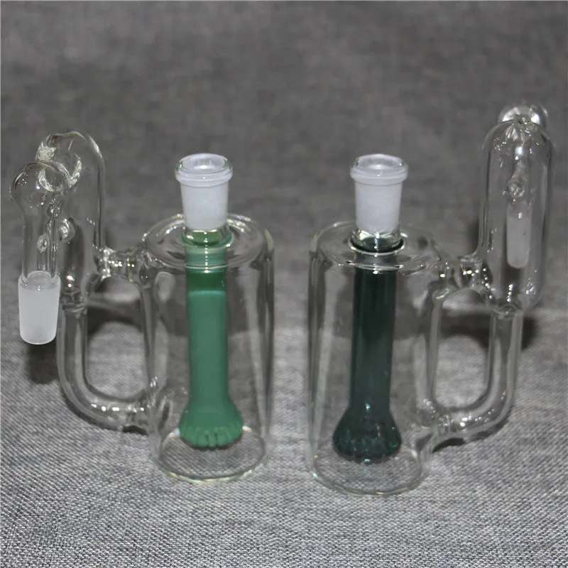 Honingraat glas ascatcher waterpoelige bong 14 mm gewricht grootte glazen waterpijp percolator mini -olie rigkwarts banger