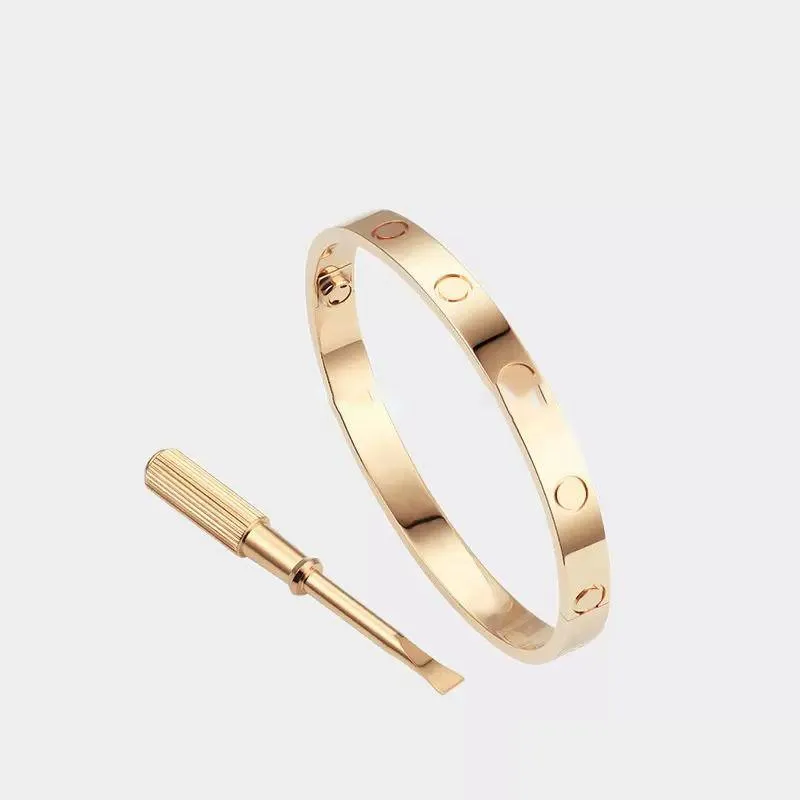 Bangle Gold Mens Bracelets Designer Bangles Love Bracelet Titanium Steel Sier Rose Braclets Vrouwen Mannen Schroef Schroevendraaier Sieraden Coup Dhuxv