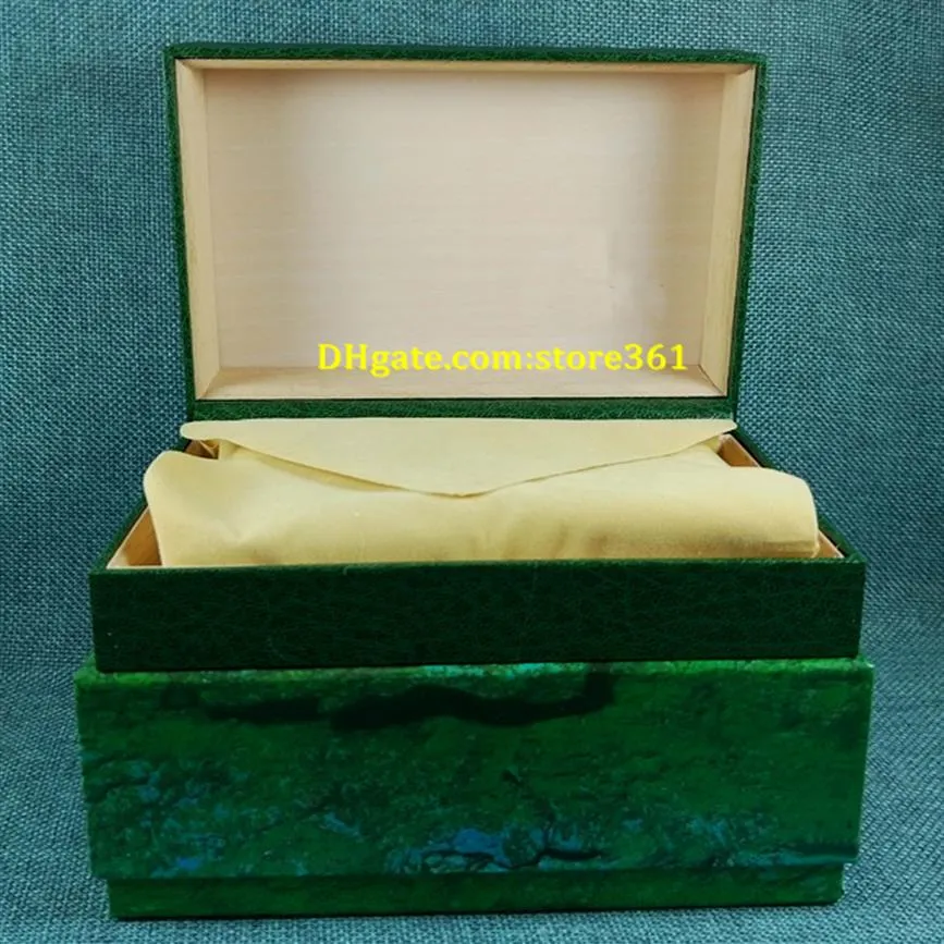 Orologio di lusso Mens For Watch Box Originale Interno Esterno Womans Orologi Scatole Orologio da polso da uomo Green box2490