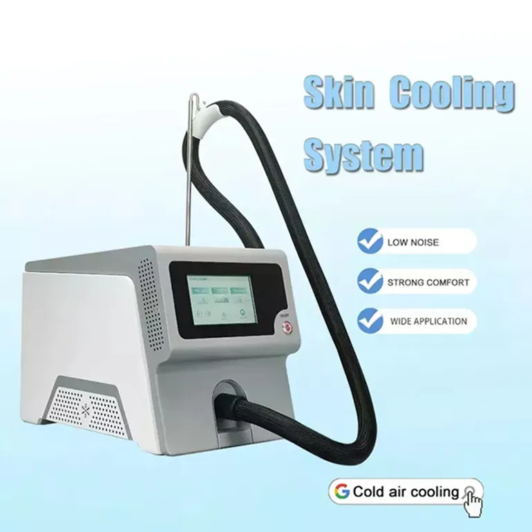 Portable Skin Cooling Machine Cold Air System For Laser Treatment Skins Coolin Relief Pain Beauty Salon Device For Factory Price