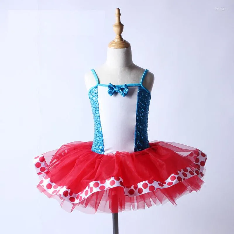 Vêtements de scène ballerine Costume Dancewear filles robe de Ballet enfants bleu ciel adultes Performance vêtements de danse pour les femmes