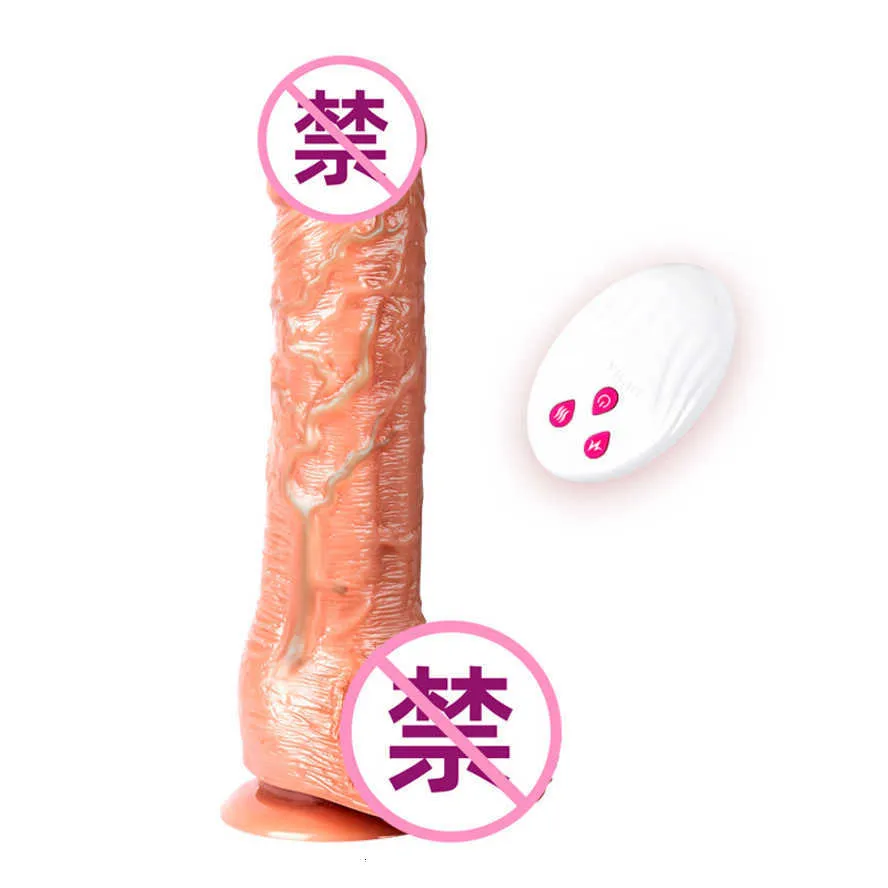 Seks Oyuncak Dildo Muhuan Kablosuz uzaktan kumanda şarjı salıncak teleskopik ısıtma simülasyon penis dişi mastürbasyon yetişkin seks ürünleri