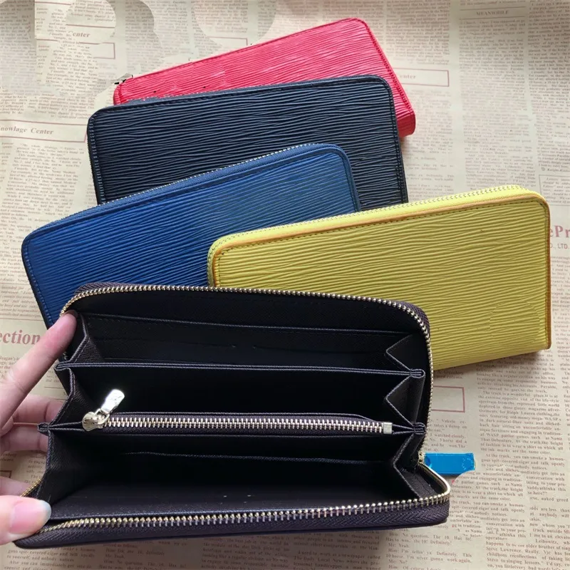 Portafoglio piccolo per uomo borse di lusso in pelle portafogli con cerniera singola pochette da sera da donna da donna con borsa in rilievo porta