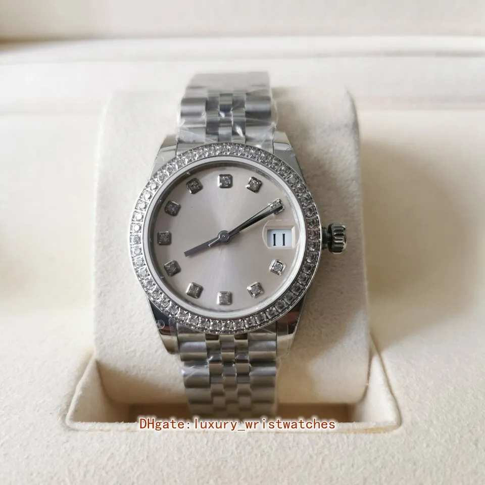 패션 레이디 시계 여성 시계 279383RBR 279383 31mm 쉘 다이얼 다이아몬드 베젤 자동 기계식 희년 팔찌 2 톤 옐로우 골드 손목 시계
