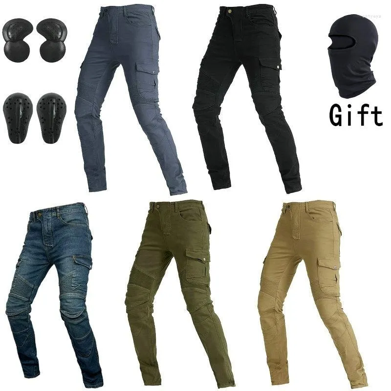 Motorcykelkl￤der Volero Female Riding Jeans Loong Biker Fashion Protection Trousers Slim Locomotive Leisure Pants Fem f￤rger