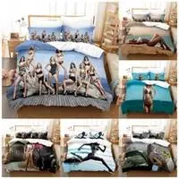 3D Bedding Sets Bikini Beauty Theme Polyester Skin-Friendly Breathable Quilt Cover with Pillowcase Sexy Girl Duvet Cover Set Home & Hotel Universal 2 3 PCS