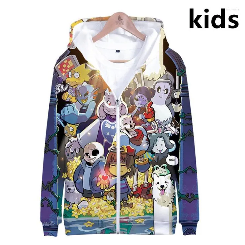 Moletons masculinos de 3 a 14 anos crianças 3D Undertale Sans fantasia de cosplay meninos meninas moletom moletom Harajuku jaqueta casaco roupas infantis