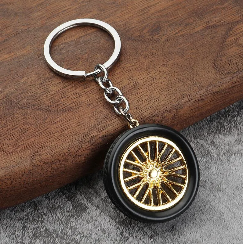 PVC Auto Wheel Hub KeyChain Rim Alloy Car Wheels Söt nyckelkedja