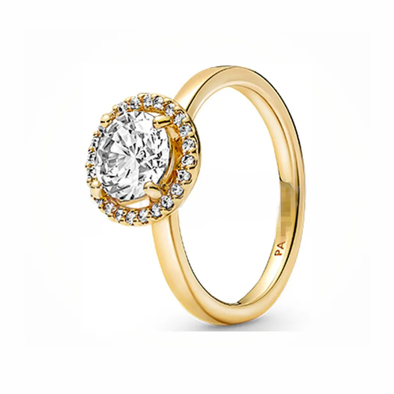 실버 다이아몬드 웨딩 링 DIY FIT Pandora 약혼 디자이너 보석 반지를위한 선물