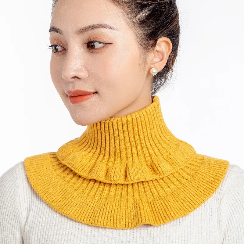 Womens Knitted Turtleneck Bow Ties Kmart Collar Bib For Shirt And